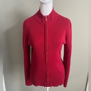 EP Pro Women's Vibrant Red Zip Cardigan